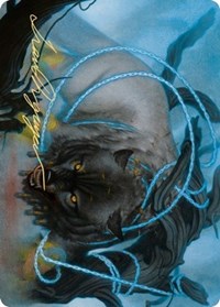 Bind the Monster Art Card (Gold-Stamped Signature) [Kaldheim Art Series] MTG Single Magic: The Gathering | Red Claw Gaming
