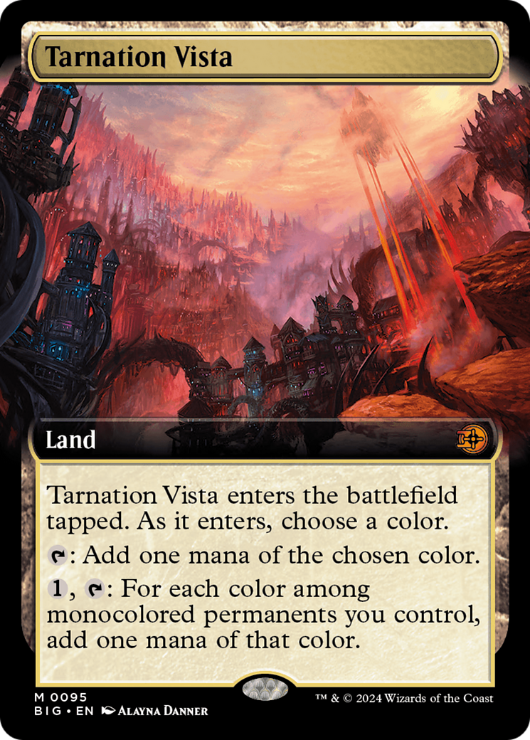 Tarnation Vista (Extended Art) [Outlaws of Thunder Junction: The Big Score] MTG Single Magic: The Gathering | Red Claw Gaming
