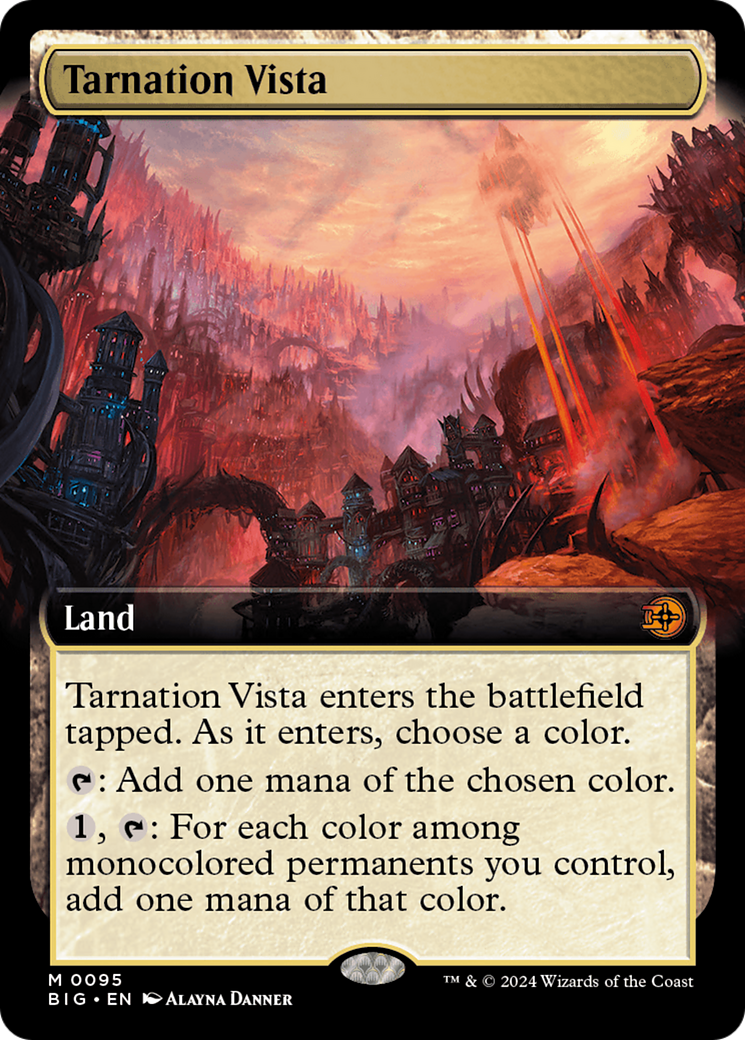 Tarnation Vista (Extended Art) [Outlaws of Thunder Junction: The Big Score] MTG Single Magic: The Gathering    | Red Claw Gaming