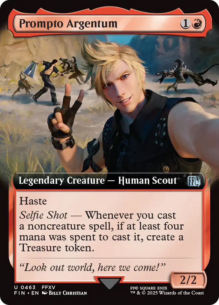 Prompto Argentum (Extended Art) [FINAL FANTASY] MTG Single Magic: The Gathering | Red Claw Gaming