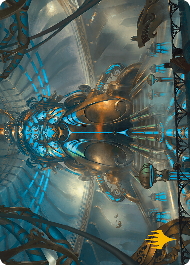 Aether Refinery Art Card (Gold-Stamped Planeswalker Symbol) [Modern Horizons 3 Art Series] MTG Single Magic: The Gathering    | Red Claw Gaming