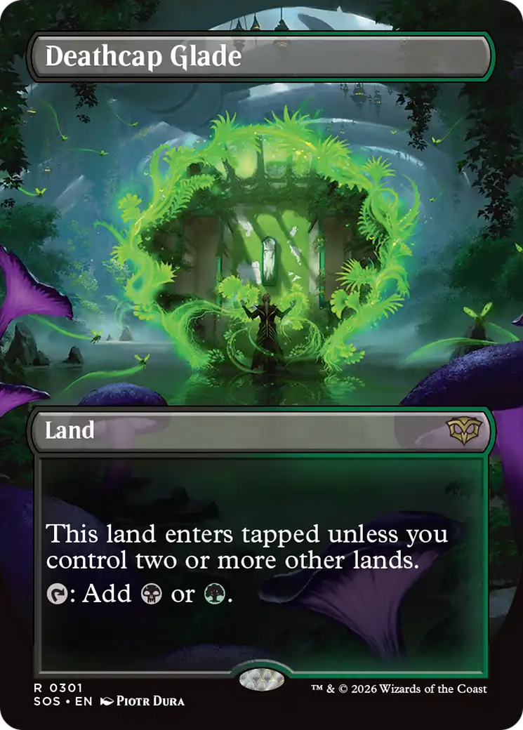 Deathcap Glade (Borderless) [Secrets of Strixhaven] MTG Single Magic: The Gathering | Red Claw Gaming