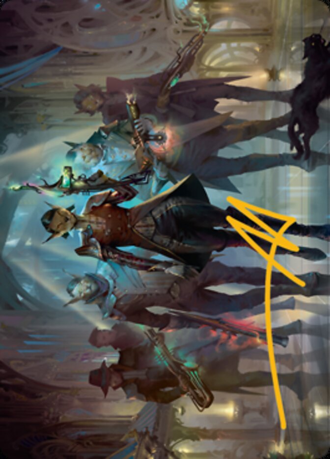 Family's Favor Art Card (Gold-Stamped Signature) [Streets of New Capenna Art Series] MTG Single Magic: The Gathering | Red Claw Gaming