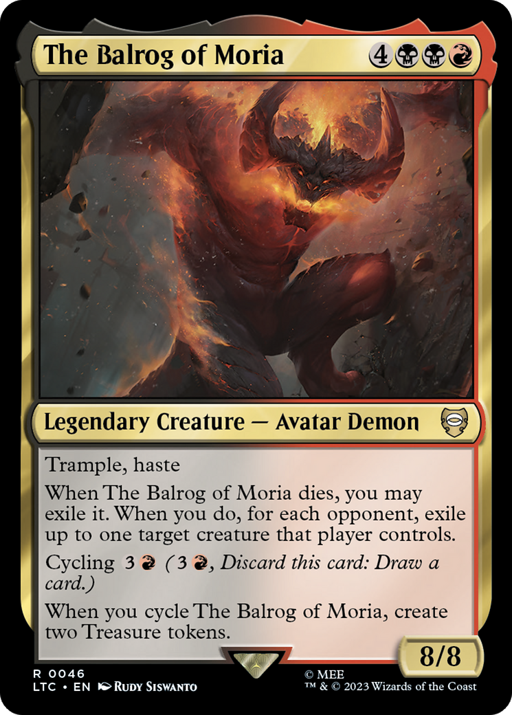 The Balrog of Moria [The Lord of the Rings: Tales of Middle-Earth Commander] MTG Single Magic: The Gathering | Red Claw Gaming