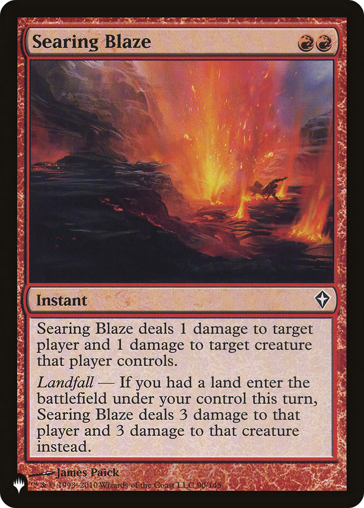 Searing Blaze [The List] MTG Single Magic: The Gathering | Red Claw Gaming