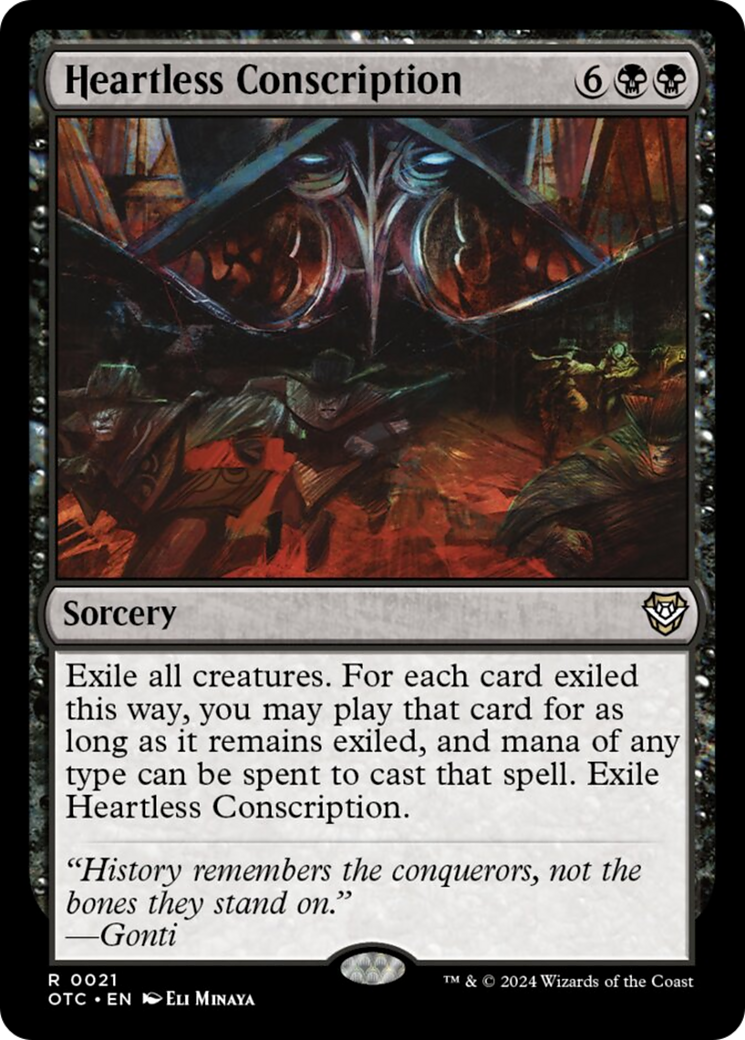 Heartless Conscription [Outlaws of Thunder Junction Commander] MTG Single Magic: The Gathering | Red Claw Gaming