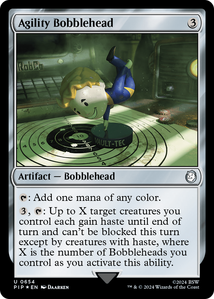 Agility Bobblehead (Surge Foil) [Fallout] MTG Single Magic: The Gathering | Red Claw Gaming