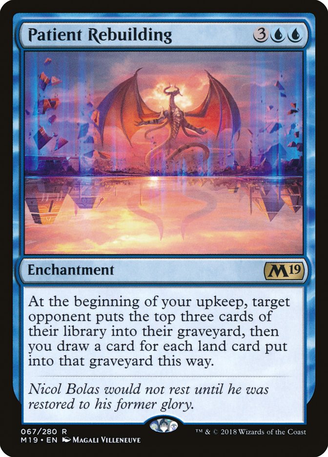 Patient Rebuilding [Core Set 2019] MTG Single Magic: The Gathering | Red Claw Gaming