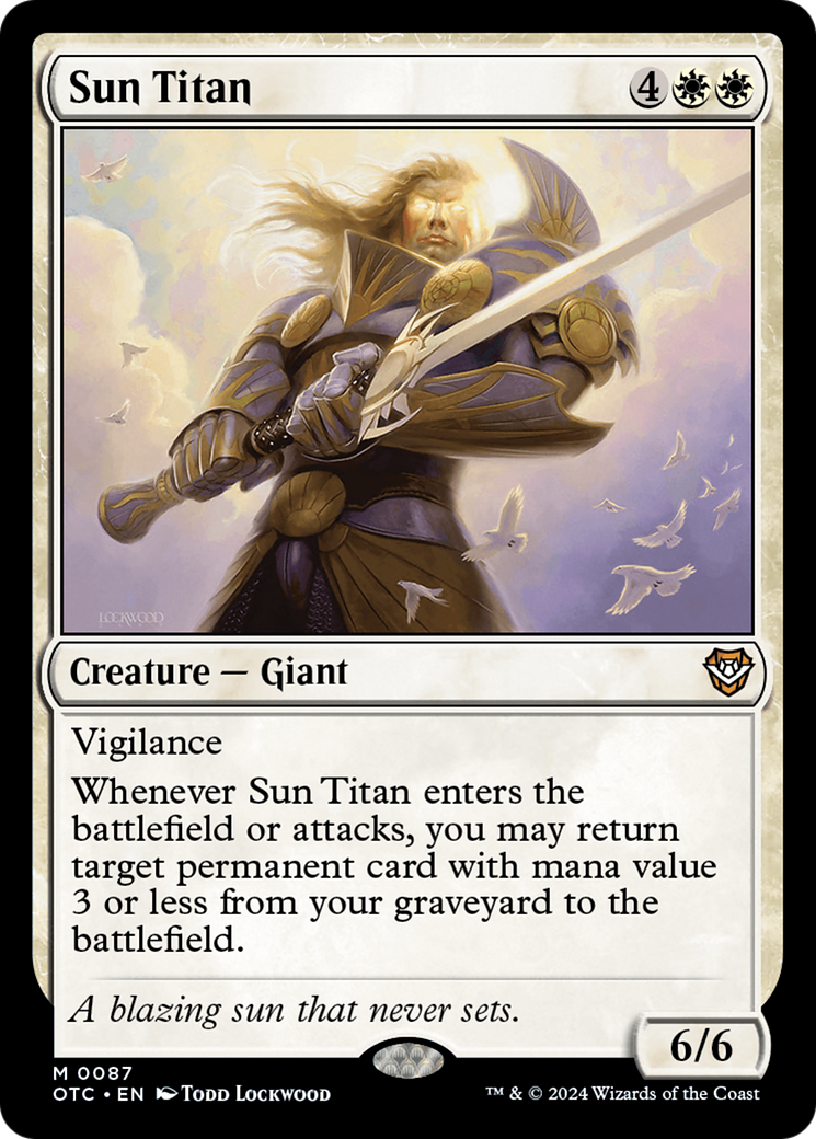 Sun Titan [Outlaws of Thunder Junction Commander] MTG Single Magic: The Gathering    | Red Claw Gaming