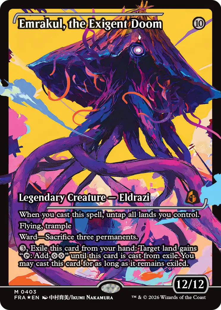 Emrakul, the Exigent Doom (Showcase) [Reality Fracture] | Red Claw Gaming