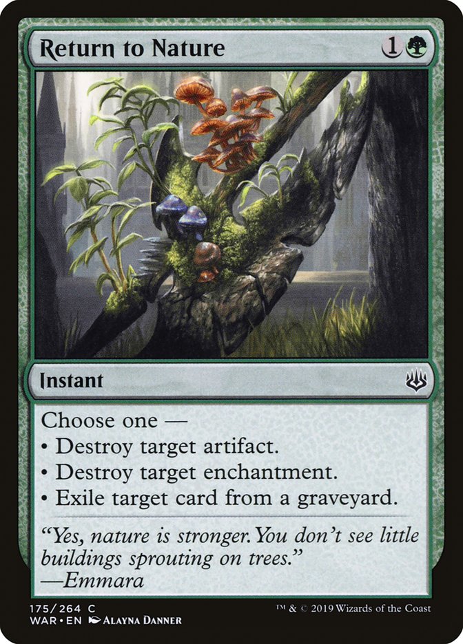 Return to Nature [War of the Spark] MTG Single Magic: The Gathering | Red Claw Gaming