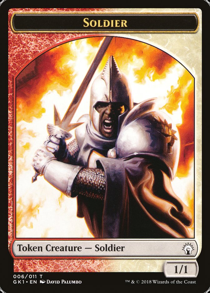 Soldier // Goblin Double-Sided Token [Guilds of Ravnica Guild Kit Tokens] MTG Single Magic: The Gathering | Red Claw Gaming