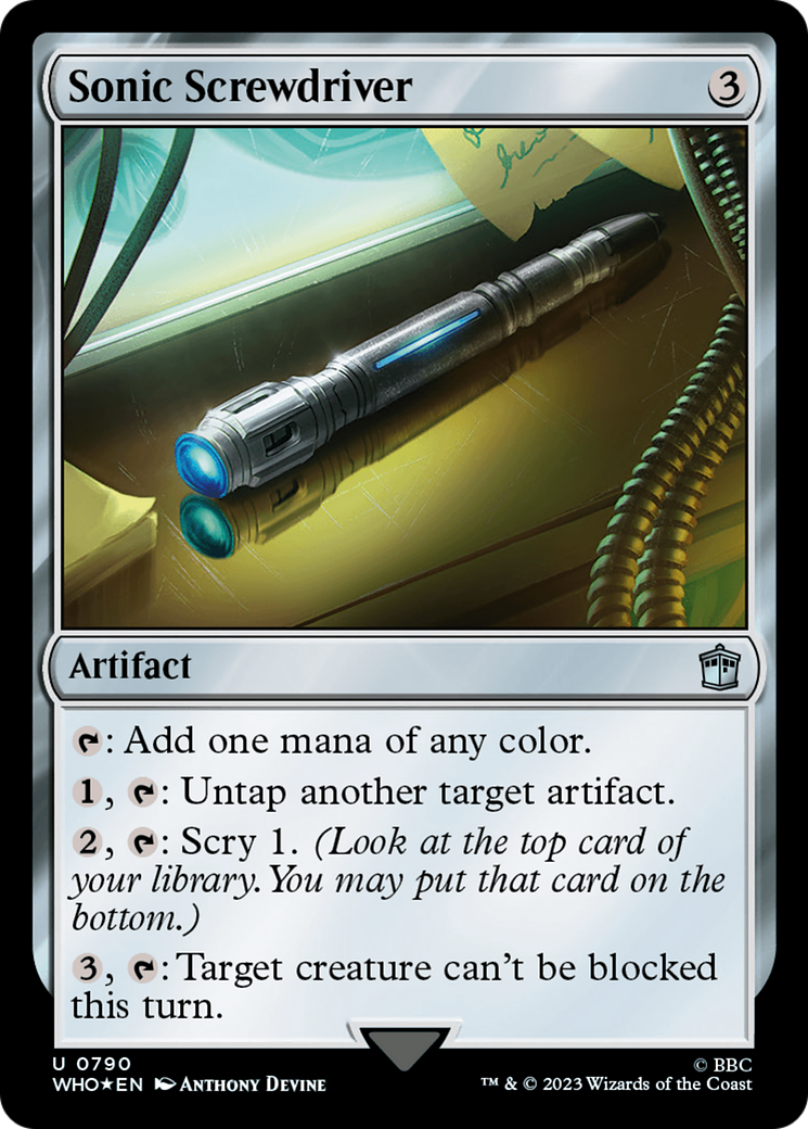 Sonic Screwdriver (0790) (Surge Foil) [Doctor Who] MTG Single Magic: The Gathering | Red Claw Gaming