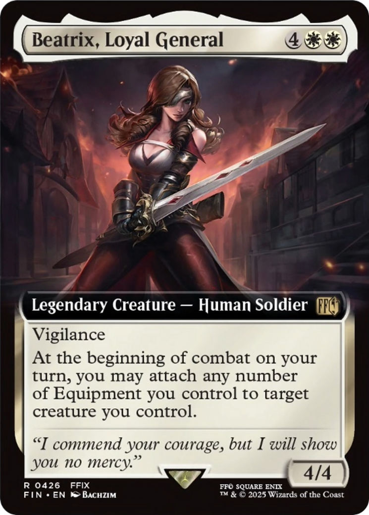 Beatrix, Loyal General (Extended Art) [FINAL FANTASY] MTG Single Magic: The Gathering | Red Claw Gaming