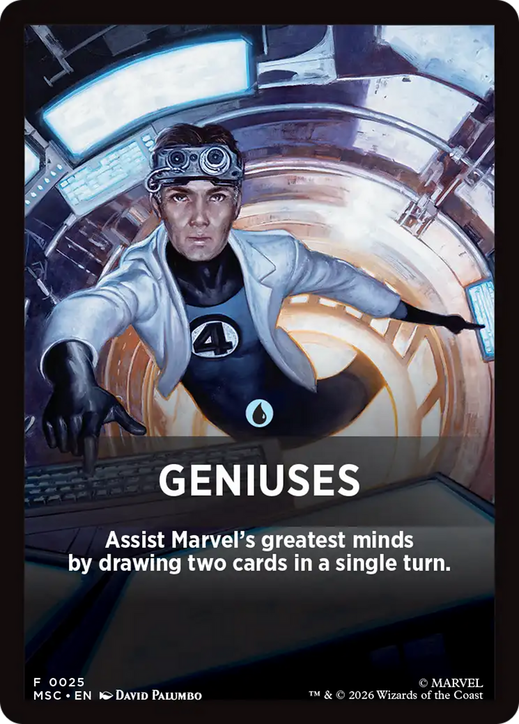 Geniuses Theme Card [Marvel Super Heroes Commander] | Red Claw Gaming