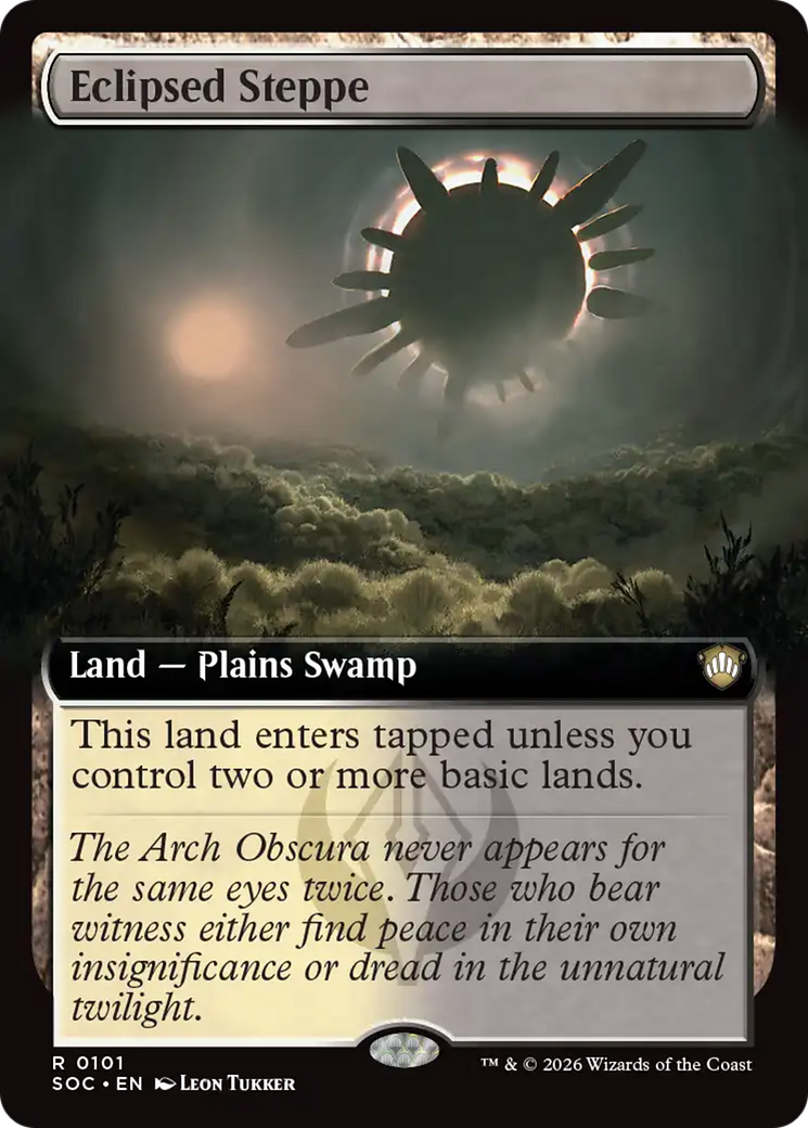 Eclipsed Steppe (Extended Art) [Secrets of Strixhaven Commander] MTG Single Magic: The Gathering | Red Claw Gaming