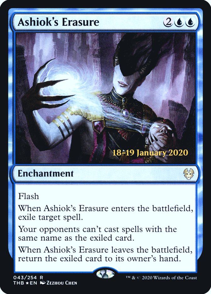 Ashiok's Erasure [Theros Beyond Death Prerelease Promos] MTG Single Magic: The Gathering | Red Claw Gaming