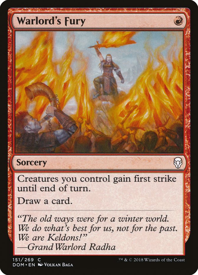 Warlord's Fury [Dominaria] MTG Single Magic: The Gathering | Red Claw Gaming