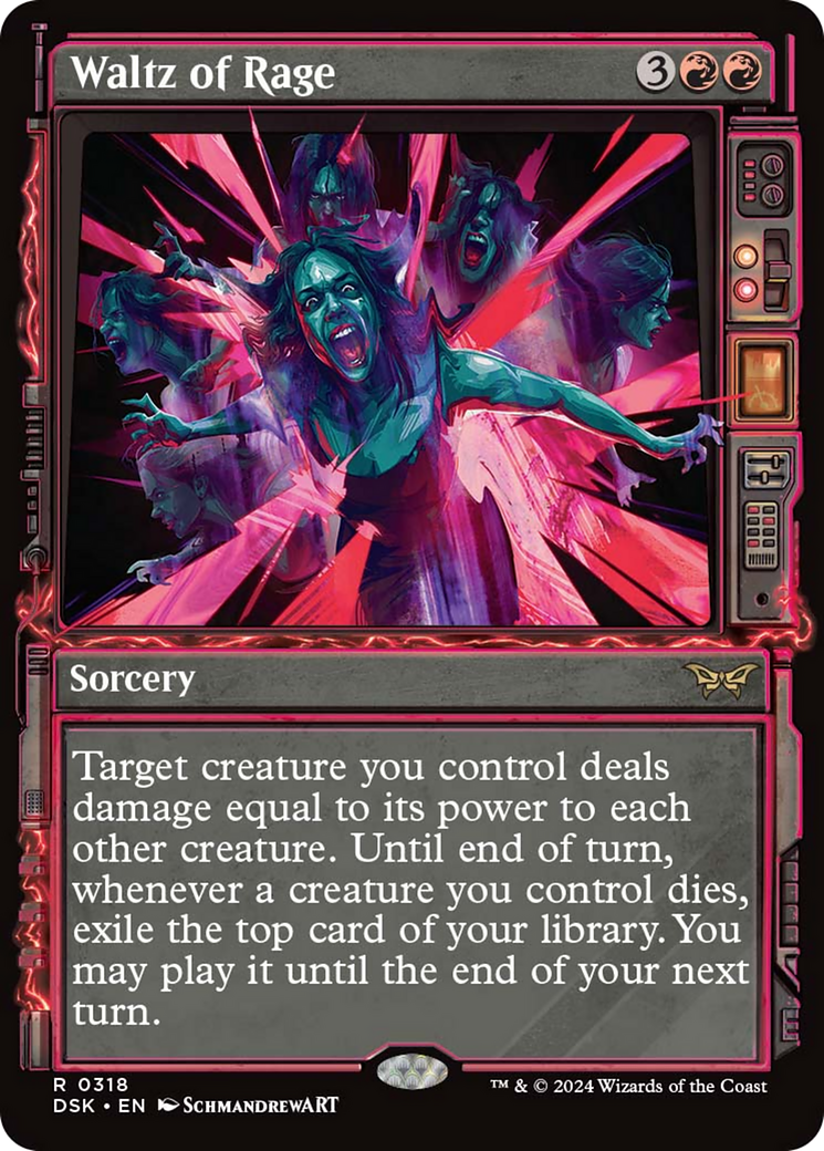 Waltz of Rage (Showcase) [Duskmourn: House of Horror] MTG Single Magic: The Gathering | Red Claw Gaming