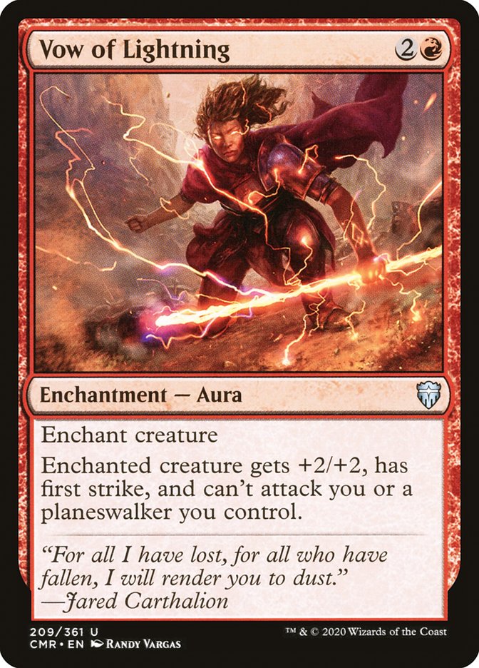 Vow of Lightning [Commander Legends] MTG Single Magic: The Gathering | Red Claw Gaming