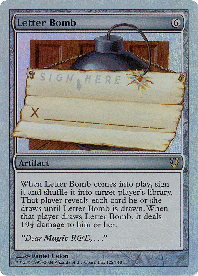 Letter Bomb (Alternate Foil) [Unhinged] MTG Single Magic: The Gathering | Red Claw Gaming