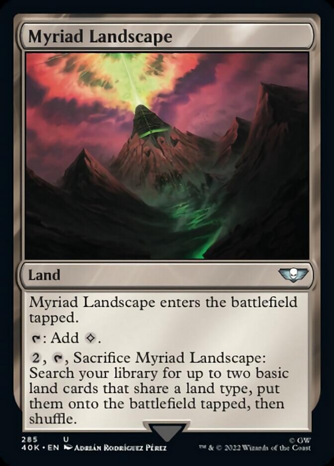 Myriad Landscape (Surge Foil) [Warhammer 40,000] MTG Single Magic: The Gathering | Red Claw Gaming