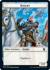 Wolf // Knight Double-Sided Token [Innistrad: Midnight Hunt Commander Tokens] MTG Single Magic: The Gathering | Red Claw Gaming
