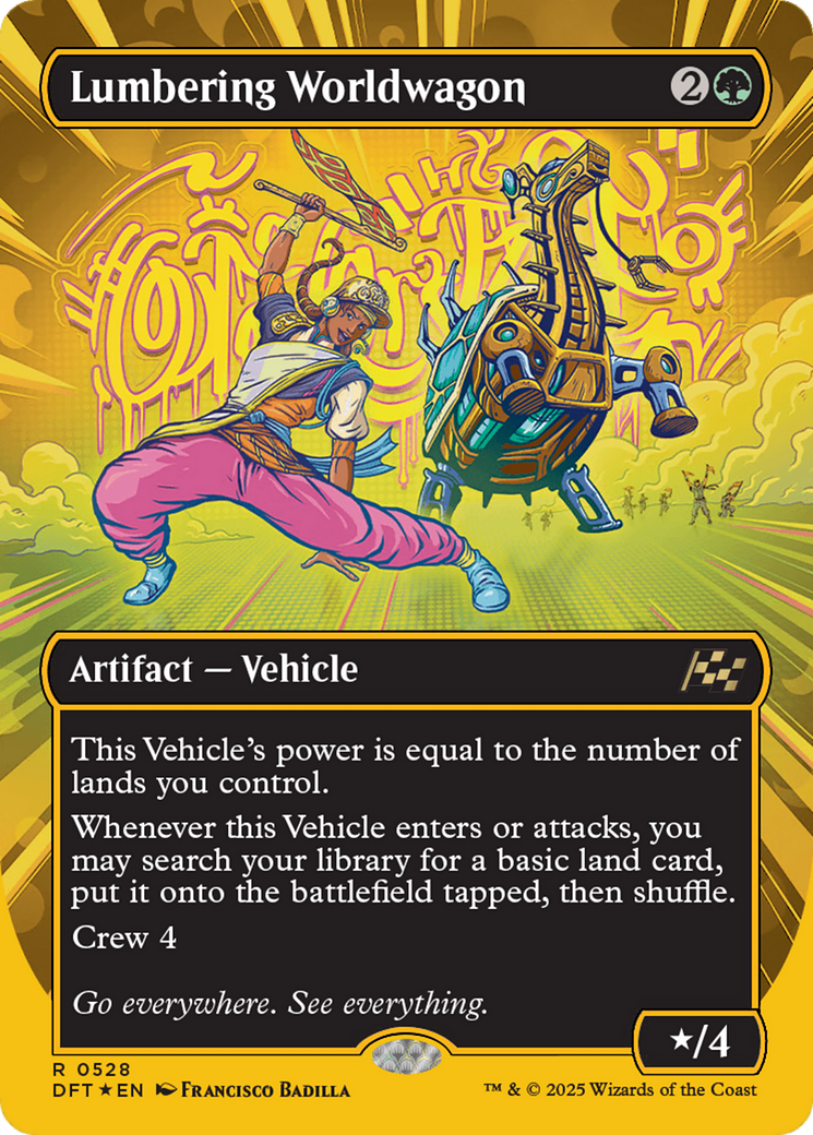 Lumbering Worldwagon (Borderless) (First-Place Foil) [Aetherdrift] MTG Single Magic: The Gathering | Red Claw Gaming