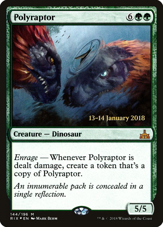 Polyraptor [Rivals of Ixalan Prerelease Promos] MTG Single Magic: The Gathering | Red Claw Gaming