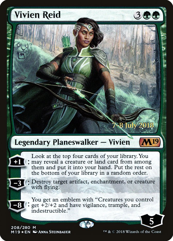 Vivien Reid [Core Set 2019 Prerelease Promos] MTG Single Magic: The Gathering | Red Claw Gaming