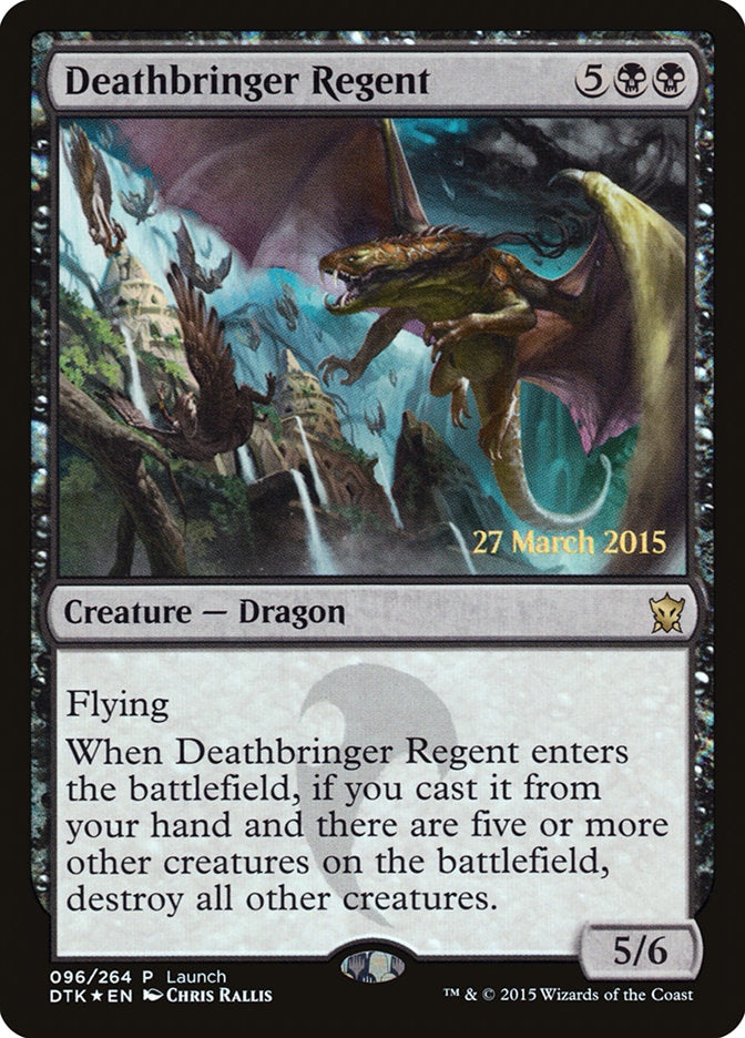 Deathbringer Regent (Launch) [Dragons of Tarkir Prerelease Promos] MTG Single Magic: The Gathering | Red Claw Gaming