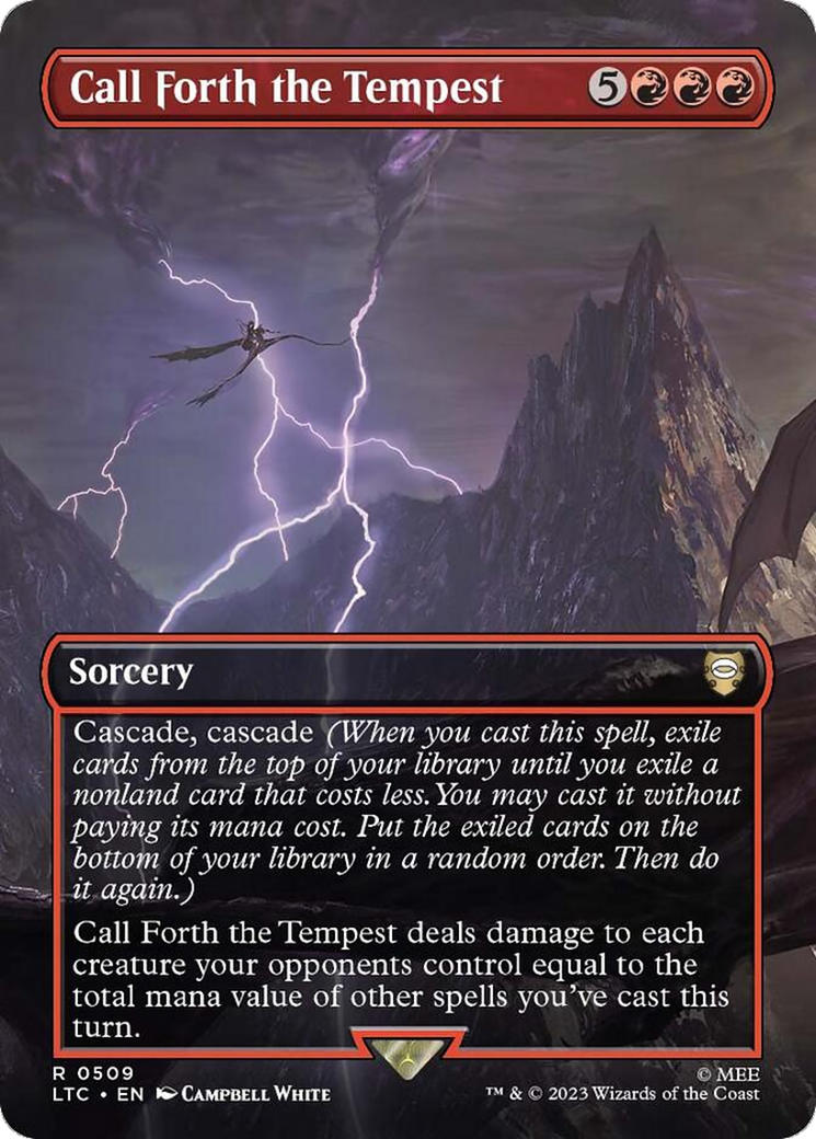 Call Forth the Tempest (Borderless) [The Lord of the Rings: Tales of Middle-Earth Commander] MTG Single Magic: The Gathering | Red Claw Gaming