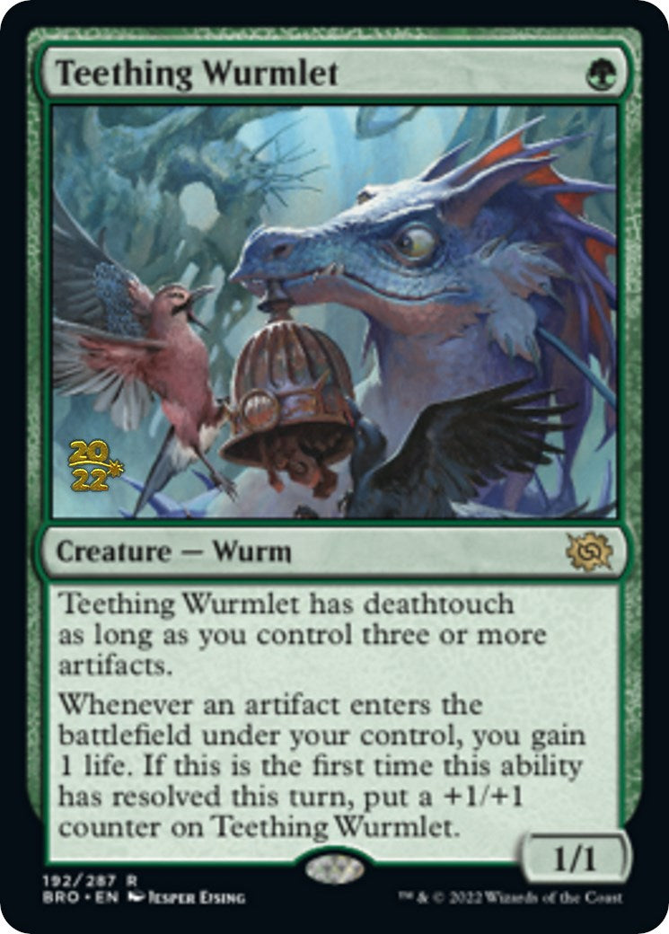 Teething Wurmlet [The Brothers' War Prerelease Promos] MTG Single Magic: The Gathering | Red Claw Gaming