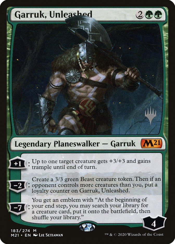Garruk, Unleashed (Promo Pack) [Core Set 2021 Promos] MTG Single Magic: The Gathering | Red Claw Gaming