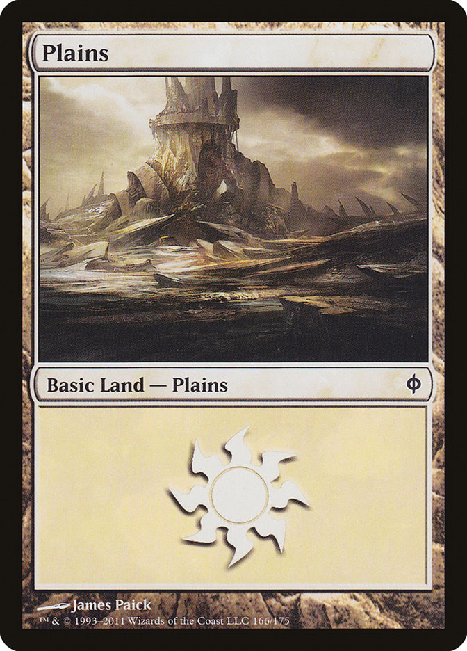 Plains (166) [New Phyrexia] MTG Single Magic: The Gathering | Red Claw Gaming
