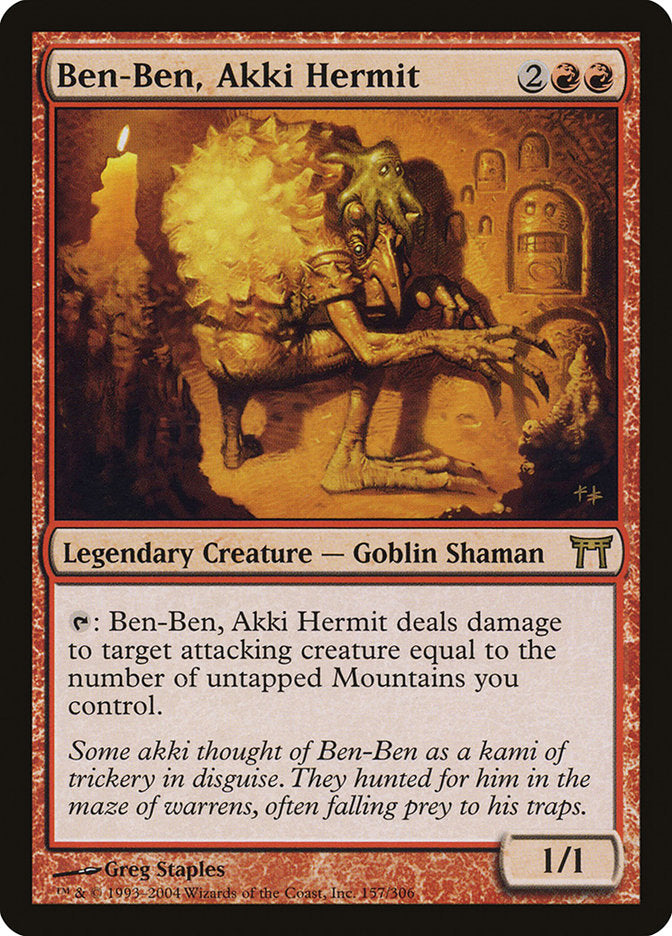 Ben-Ben, Akki Hermit [Champions of Kamigawa] MTG Single Magic: The Gathering | Red Claw Gaming