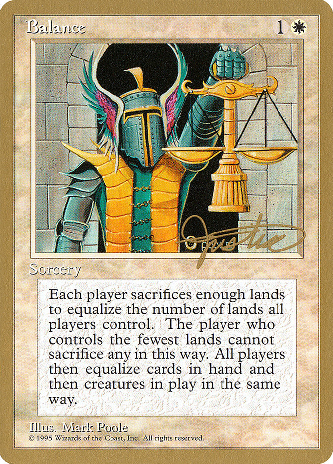 Balance (Mark Justice) [Pro Tour Collector Set] MTG Single Magic: The Gathering | Red Claw Gaming