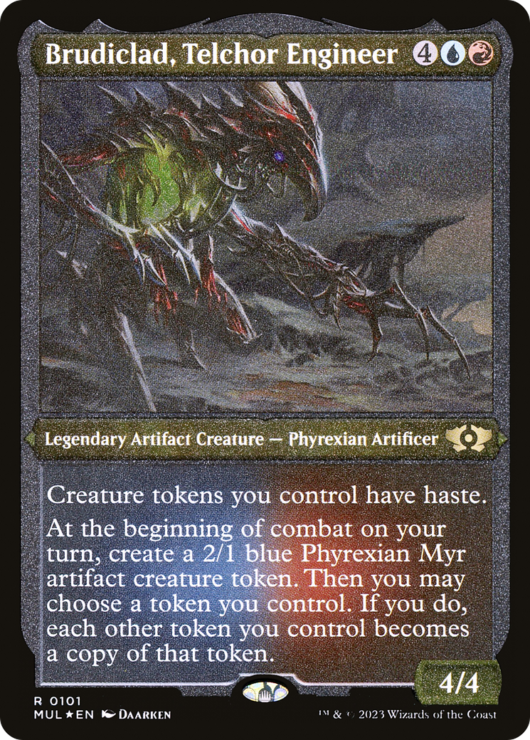 Brudiclad, Telchor Engineer (Foil Etched) [Multiverse Legends] MTG Single Magic: The Gathering | Red Claw Gaming