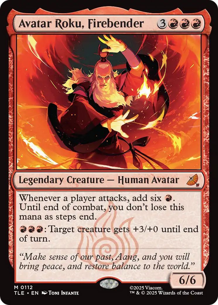 Avatar Roku, Firebender [Avatar: The Last Airbender: Eternal-Legal] MTG Single Magic: The Gathering | Red Claw Gaming