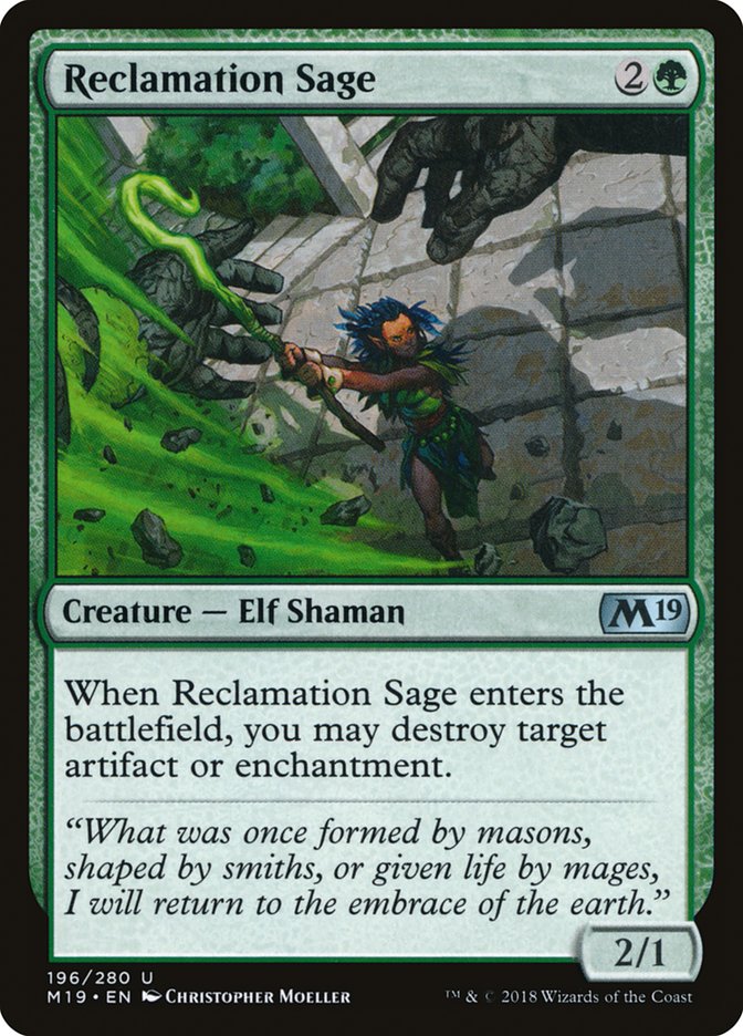 Reclamation Sage [Core Set 2019] MTG Single Magic: The Gathering | Red Claw Gaming