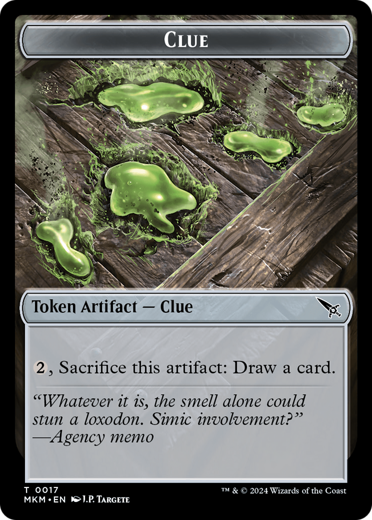 Clue (0017) // A 0044 Double-Sided Token [Murders at Karlov Manor Tokens] MTG Single Magic: The Gathering | Red Claw Gaming