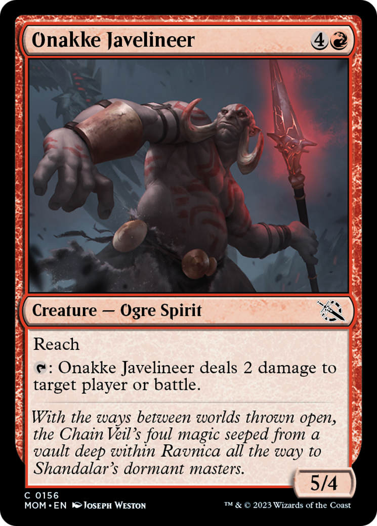 Onakke Javelineer [March of the Machine] MTG Single Magic: The Gathering    | Red Claw Gaming