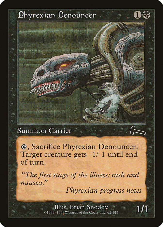 Phyrexian Denouncer [Urza's Legacy] MTG Single Magic: The Gathering | Red Claw Gaming
