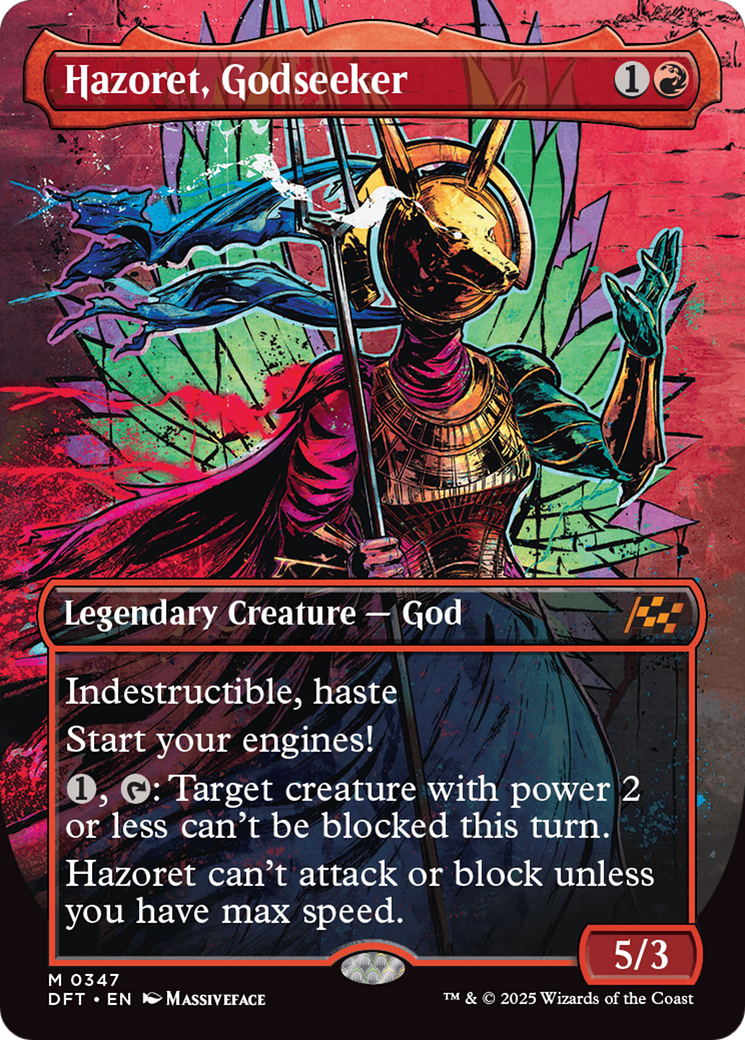 Hazoret, Godseeker (Borderless) [Aetherdrift] MTG Single Magic: The Gathering | Red Claw Gaming