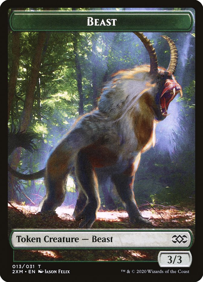 Ape // Beast Double-Sided Token [Double Masters Tokens] MTG Single Magic: The Gathering | Red Claw Gaming