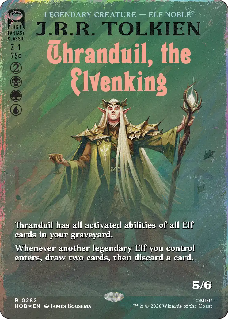 Thranduil, the Elvenking (Borderless) (Surge Foil) [The Hobbit] | Red Claw Gaming