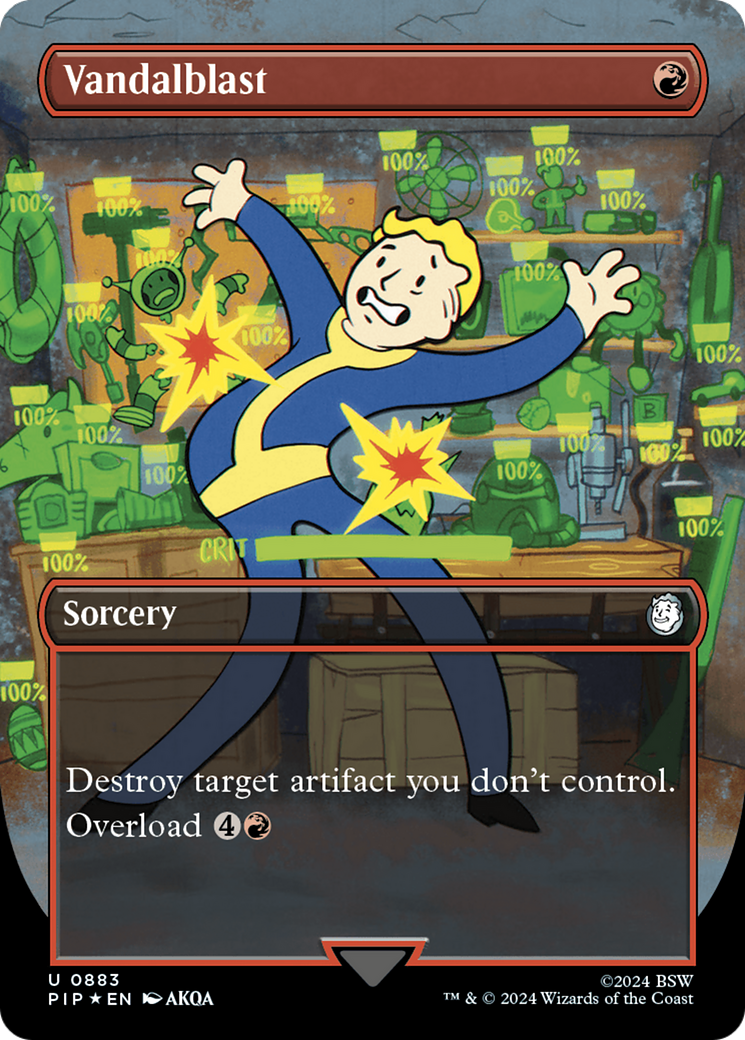 Vandalblast (Borderless) (Surge Foil) [Fallout] MTG Single Magic: The Gathering | Red Claw Gaming