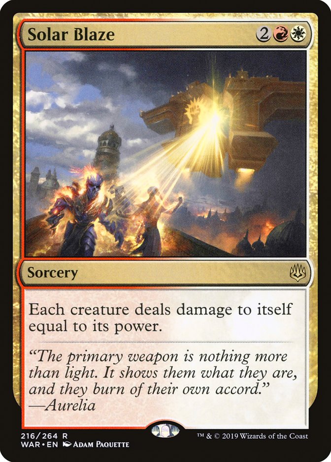 Solar Blaze [War of the Spark] MTG Single Magic: The Gathering | Red Claw Gaming