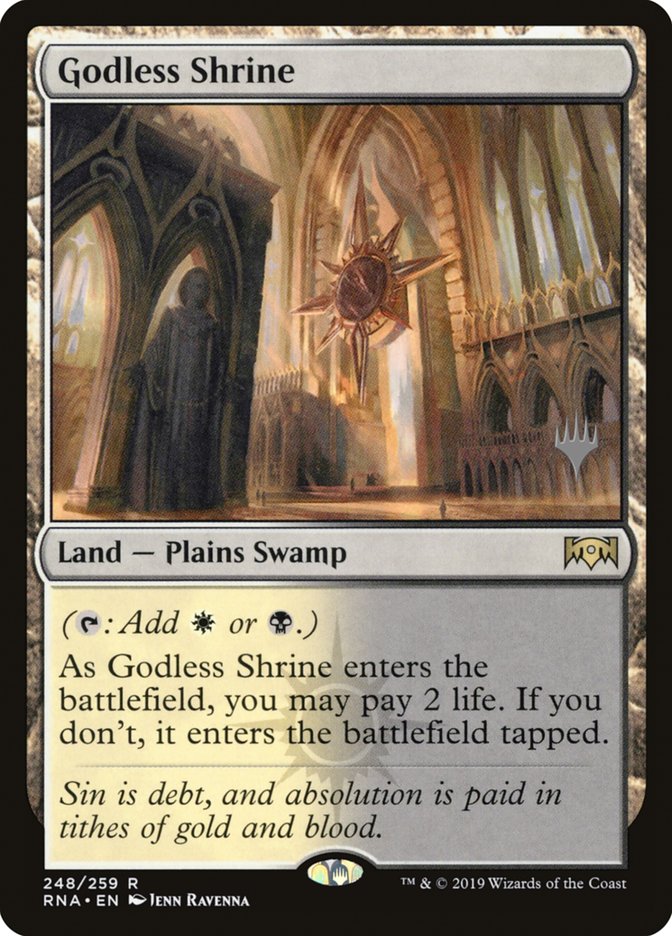 Godless Shrine (Promo Pack) [Ravnica Allegiance Promos] MTG Single Magic: The Gathering | Red Claw Gaming