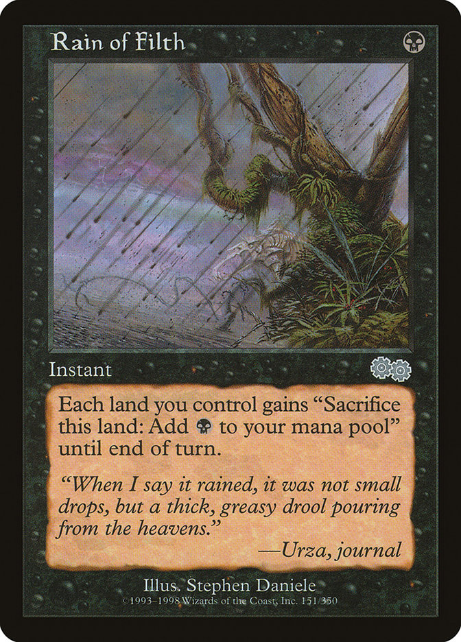Rain of Filth [Urza's Saga] MTG Single Magic: The Gathering | Red Claw Gaming